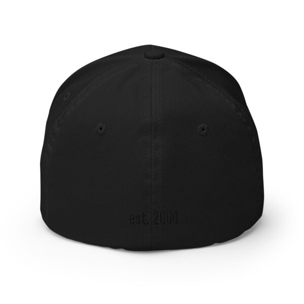 Rounders Golf Cap Fitted - Black Thread - logo, est. 2000 - Image 3