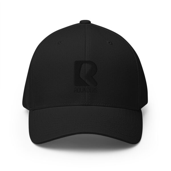 Rounders Golf Cap - fitted - Black on Black