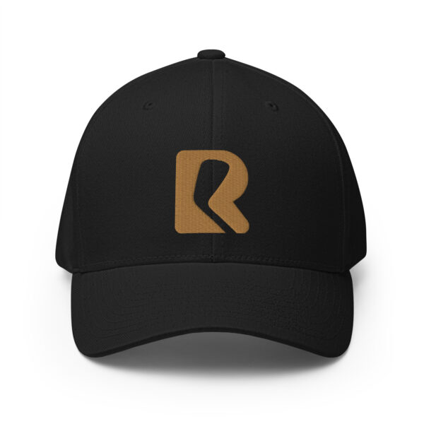 Steve - Rounders Custom Fitted - Black Cap, Old Gold Thread - Image 3