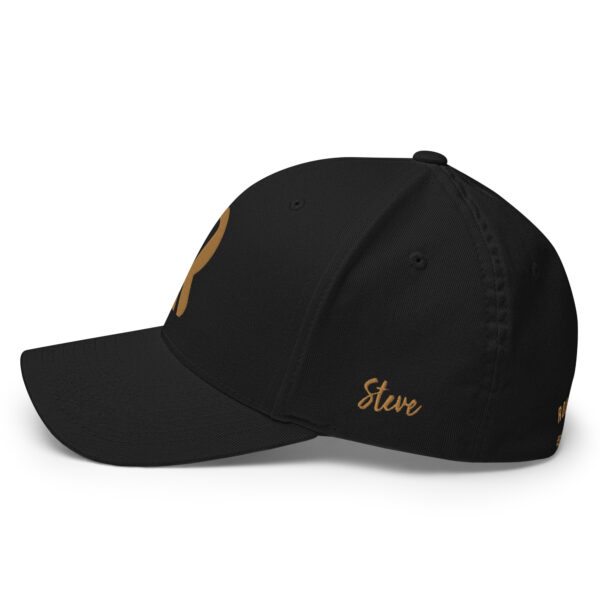 Steve - Rounders Custom Fitted - Black Cap, Old Gold Thread