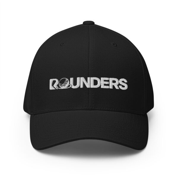 SuperDave - ROUNDERS Official Fitted - Black Cap - White Stitching