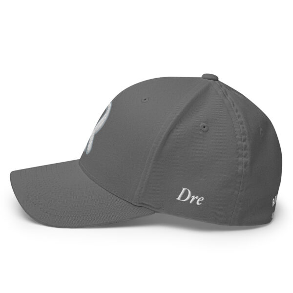 Dre - Cooter - Rounders Custom Fitted - Grey Cap - White Threading - Grey Outline - Image 5