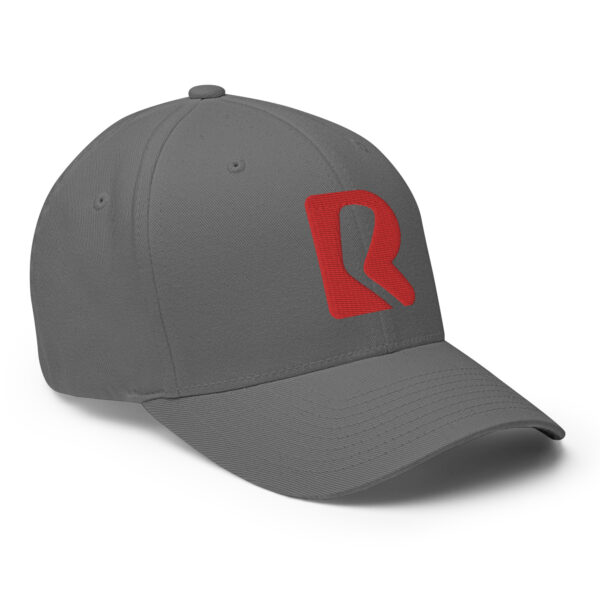 Mike - Rounders Custom Fitted - Grey Cap - Red Stitching - Image 4