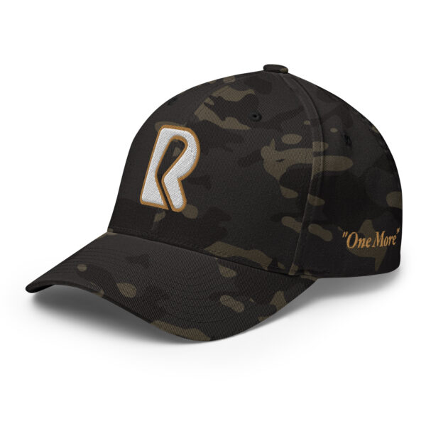 CecB – One More – Rounders Custom Fitted – Camo Cap – White – Brown Outline - Image 3