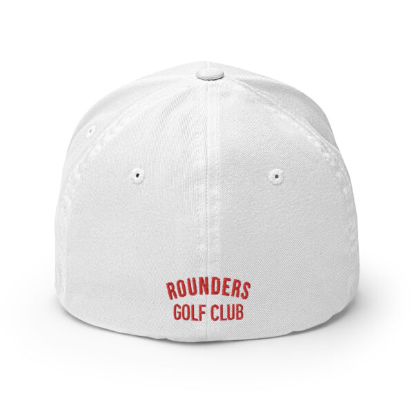 Solo - Rounders Custom Fitted - White Cap - Red with Outline Stitching - Image 4