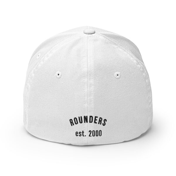 Dre - Cooter - Rounders Fitted - White Cap - Black Stitching - White Outline - Image 4