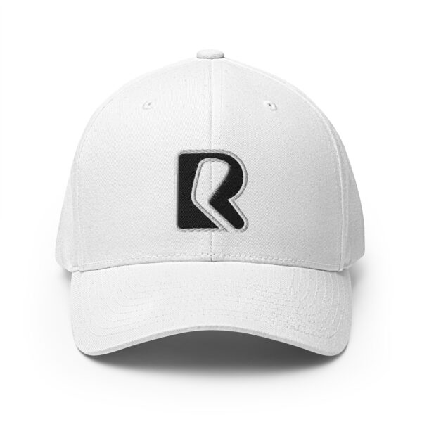 Dre - Cooter - Rounders Fitted - White Cap - Black Stitching - White Outline