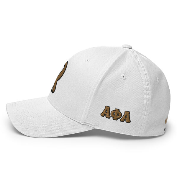 ΑΦΑ - Champ - Rounders Fitted - White Cap - Old Gold Stitching - Black Outline - Image 5