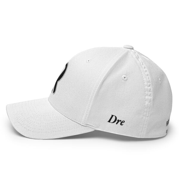 Dre - Cooter - Rounders Fitted - White Cap - Black Stitching - White Outline - Image 5