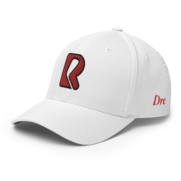 Dre – Cooter – Rounders Custom Fitted – White Cap – Red – Black Outline - Image 5