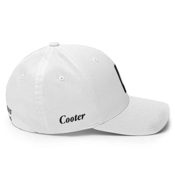 Dre - Cooter - Rounders Fitted - White Cap - Black Stitching - White Outline - Image 3