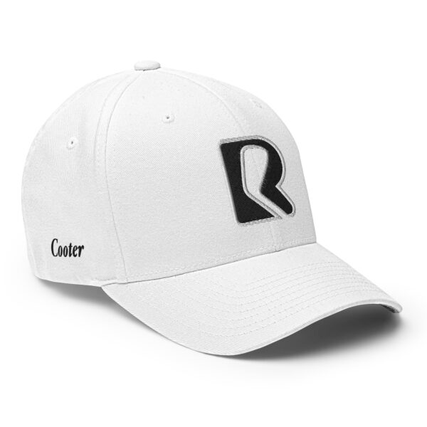 Dre - Cooter - Rounders Fitted - White Cap - Black Stitching - White Outline - Image 2