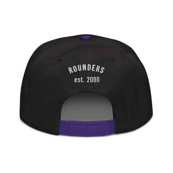 CecB – One More – Rounders Custom Snapback – Black - Purple -  Cap – White – Purple Outline - Image 4